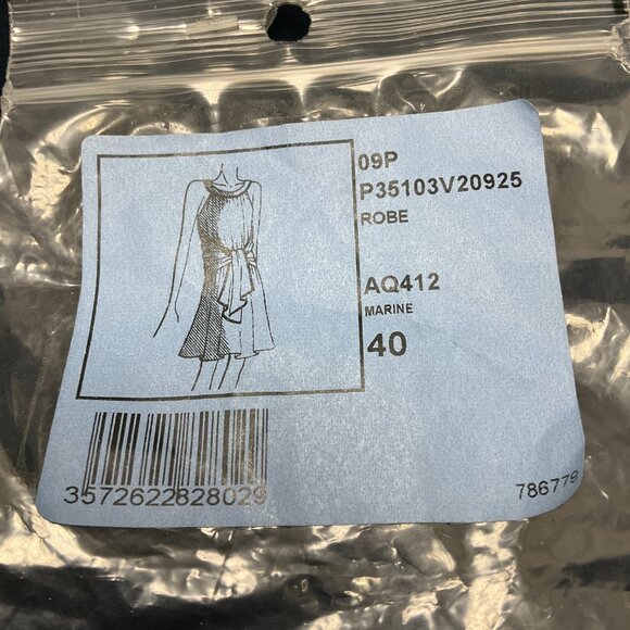 Chanel Navy Blue 2009 Draped Detail Sleeveless Jersey Dress - Picture 5 of 6